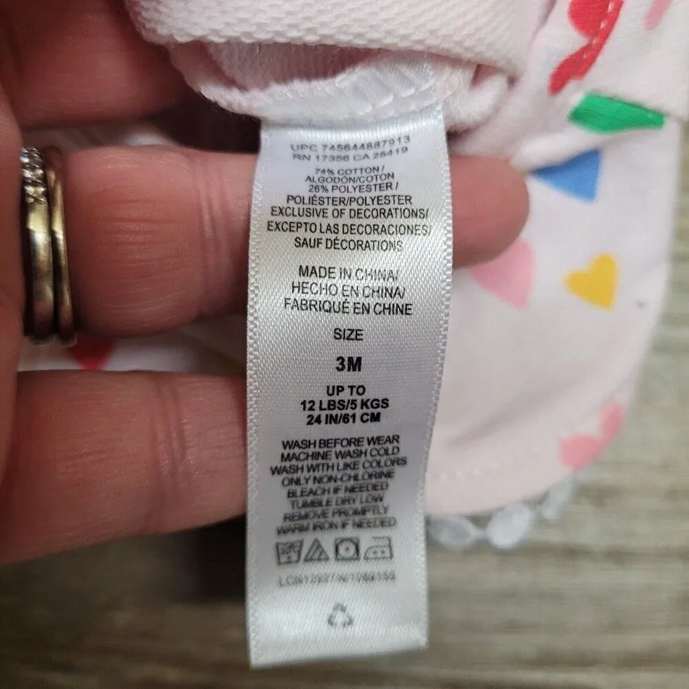 Little Me Dillard's Heart Print Girls 3 Months Jumpsuit & Headband, 2 Piece‎ Set